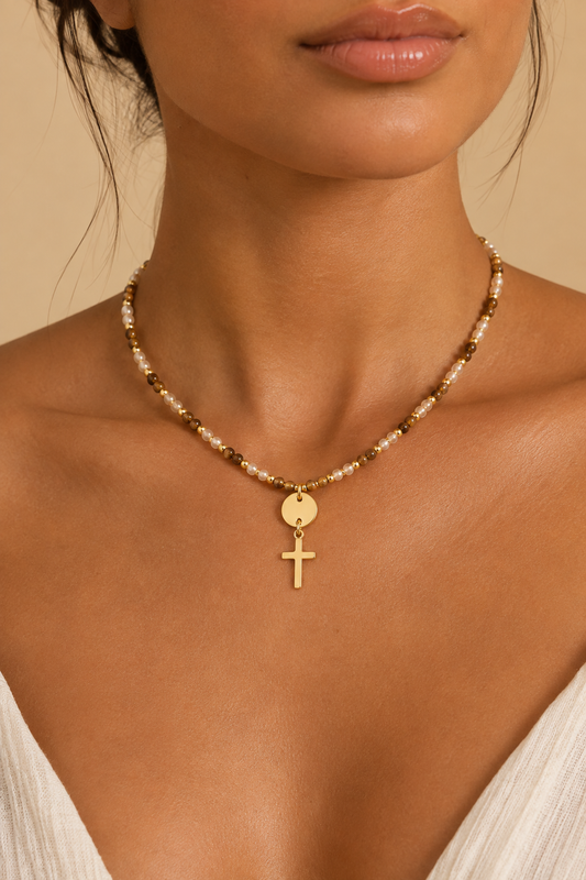 Choker chapinha e cruz